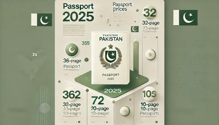 Passport prices in Pakistan, new updated 2025