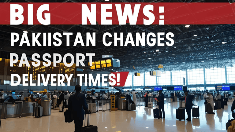 Big News: Pakistan Changes Passport Delivery Times!